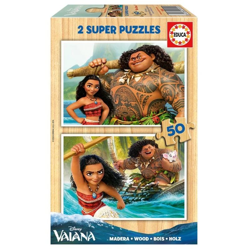 Deux Puzzles De 50 Pièces - Vaiana Madeira 3 Deux Puzzles De 50 Pièces - Vaiana Madeira
