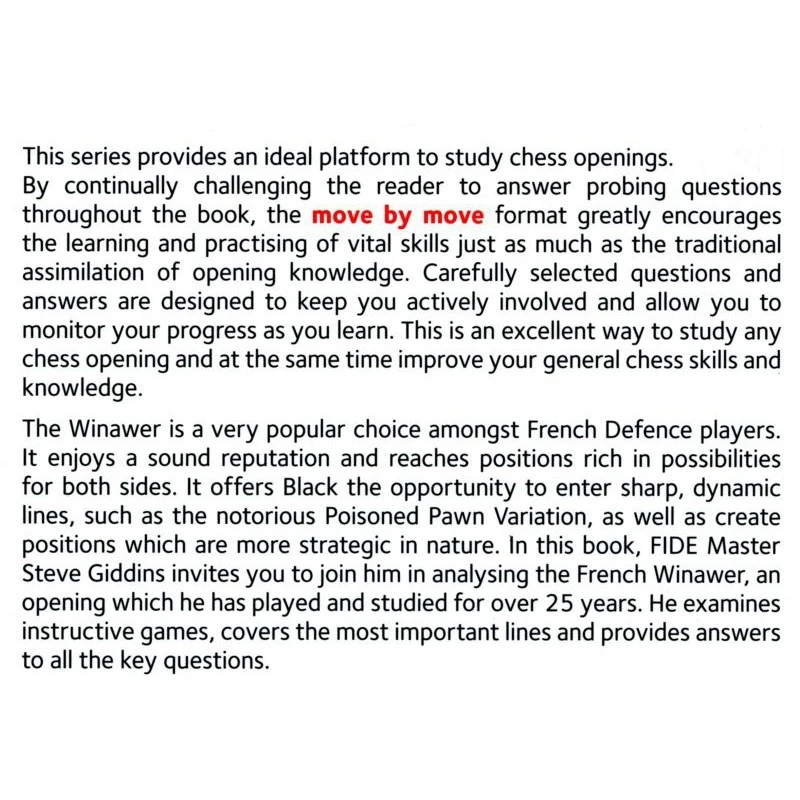 GIDDINS - The French Winawer Move By Move 9 GIDDINS - The French Winawer Move By Move – Image 7