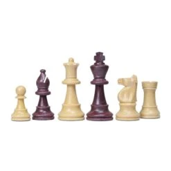 Pièces D'échecs Imitation Bois Feutrées Taille 5