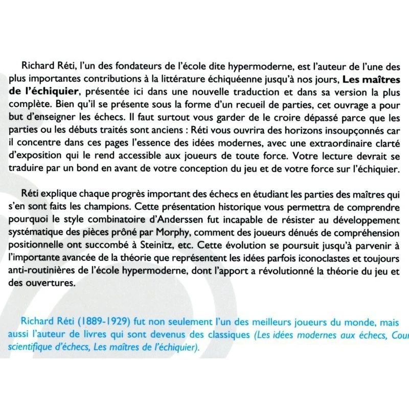 RÉTI - Les Maîtres De L'échiquier 4 RÉTI - Les Maîtres De L'échiquier – Image 2
