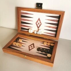 Backgammon Noyer Simili Bois - Petit Modèle -Variantes Boutique backgammon noyer simili bois petit modele 2