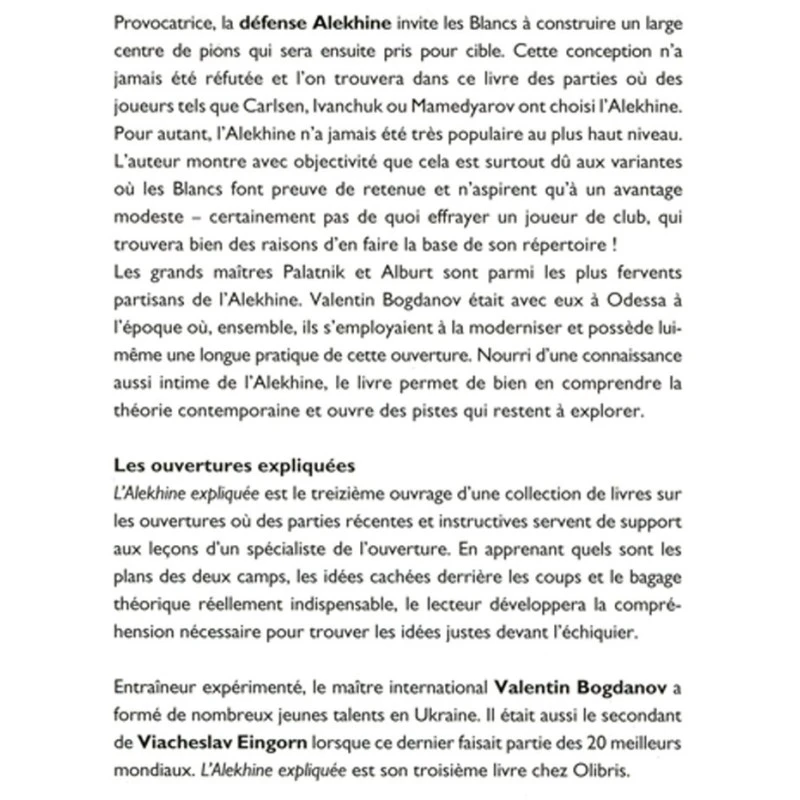 BOGDANOV - L'Alekhine Expliquée 4 BOGDANOV - L'Alekhine Expliquée – Image 2