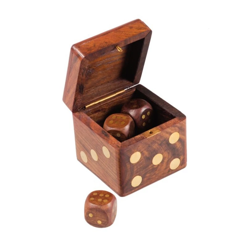 Boîte à Dés Palissandre X 6 Dés 3 Boîte à Dés Palissandre X 6 Dés