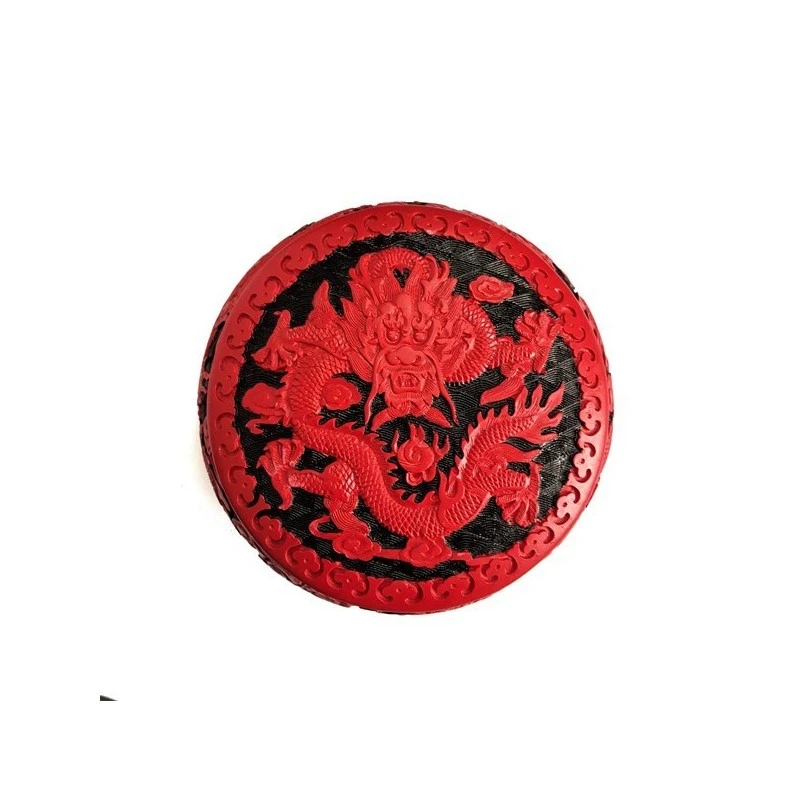 Bols De Go Laqués Et Sculptés - Motif Dragon 4 Bols De Go Laqués Et Sculptés - Motif Dragon – Image 2