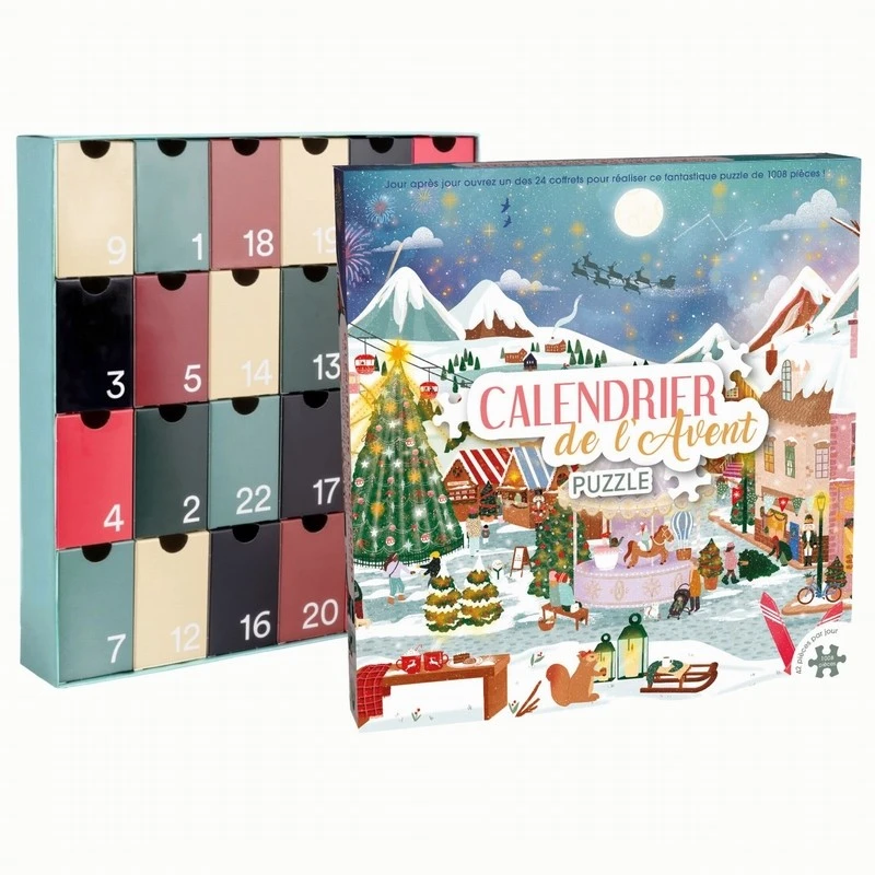 Puzzle 1008 Pièces - Calendrier De L'Avent Village Noël 4 Puzzle 1008 Pièces - Calendrier De L'Avent Village Noël – Image 2