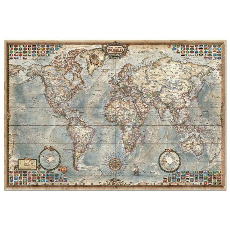 Puzzle 4000 Pièces - Carte Du Monde Politique Ancienne 3 Puzzle 4000 Pièces - Carte Du Monde Politique Ancienne