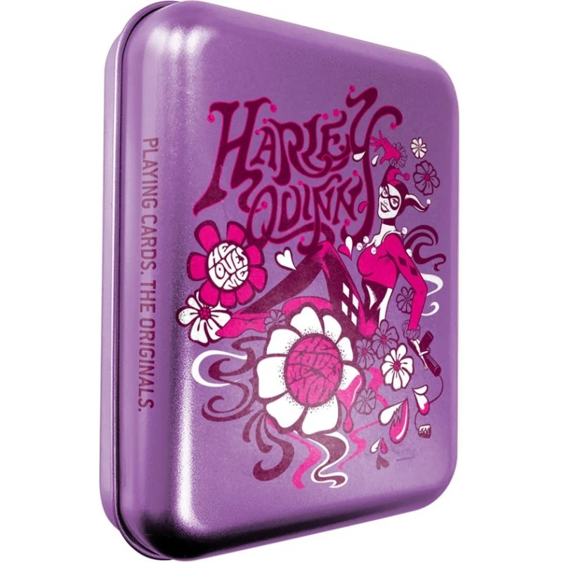 Cartes à Jouer DC Comics Harley Quinn Boite Metal Vintage 3 Cartes à Jouer DC Comics Harley Quinn Boite Metal Vintage