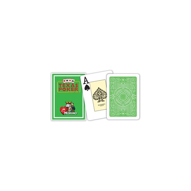 Cartes à Jouer Poker Texas Plastic Modiano Thé Vert 3 Cartes à Jouer Poker Texas Plastic Modiano Thé Vert