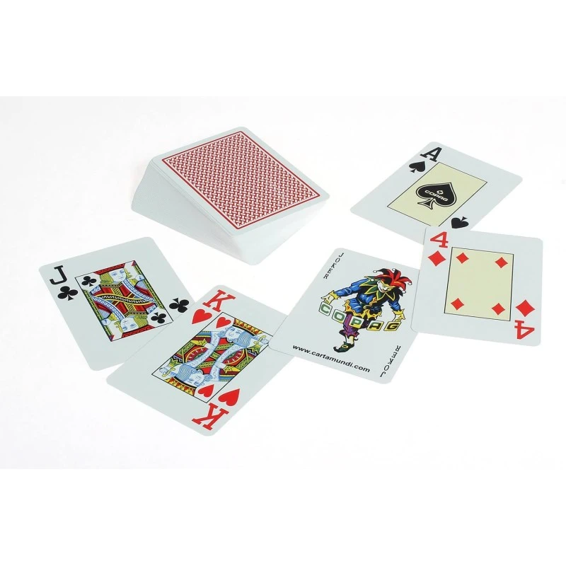 Cartes Copag 100% Plastique Rouge - Poker Jumbo Index 4 Cartes Copag 100% Plastique Rouge - Poker Jumbo Index – Image 2