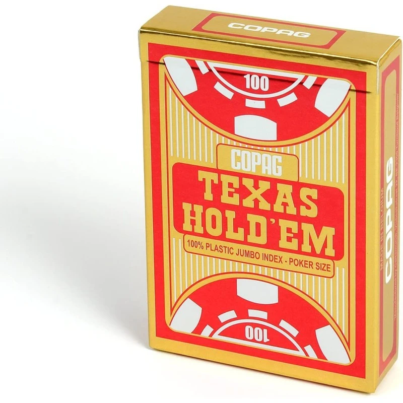 Cartes Copag 100% Plastique Rouge - Poker Jumbo Index 3 Cartes Copag 100% Plastique Rouge - Poker Jumbo Index