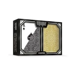 Cartes à Jouer Copag Unique 100 % Plastique Poker - Black/Gold