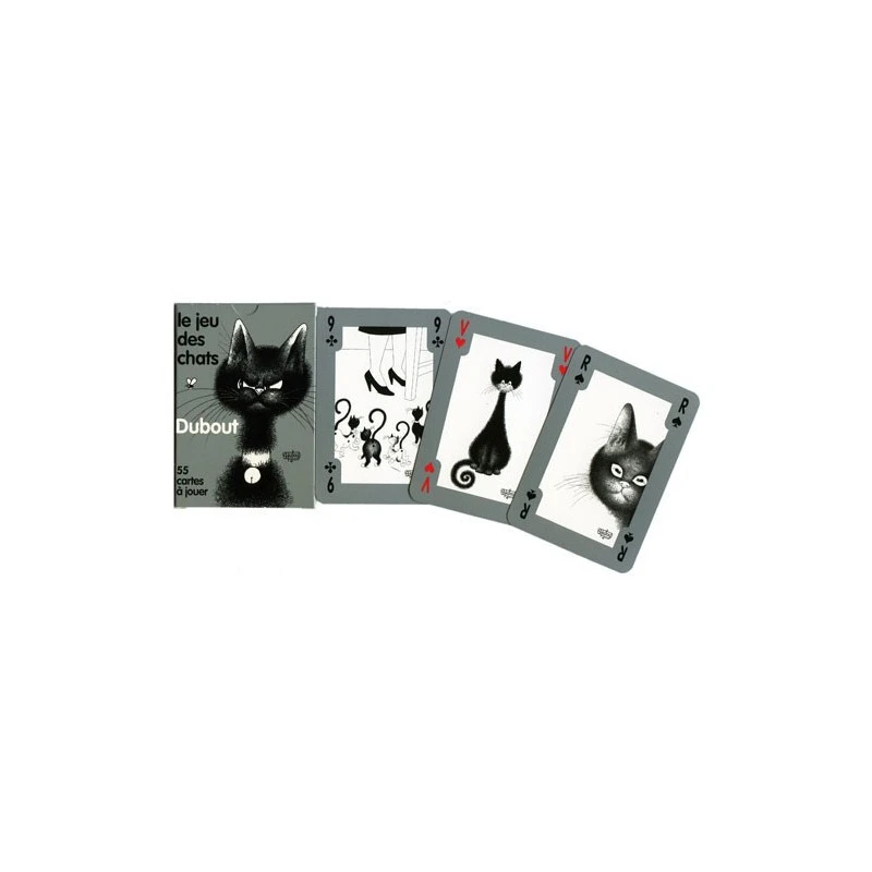 Cartes Le Jeu Des Chats - Dubout 3 Cartes Le Jeu Des Chats - Dubout