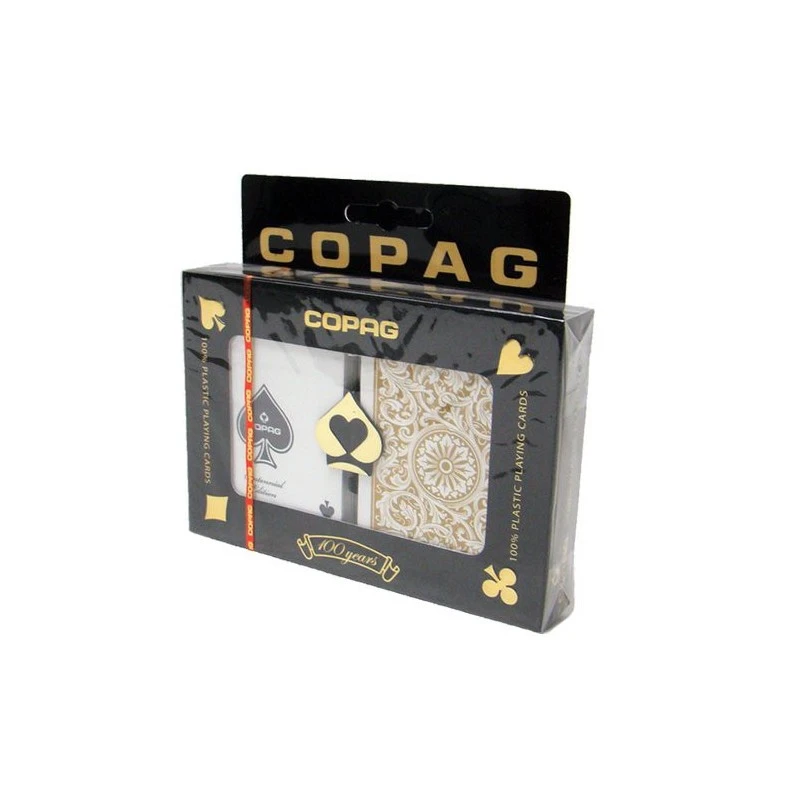 Cj Copag 100 % Plastique 1546 - Poker Regular Index - Black/Gold 3 Cj Copag 100 % Plastique 1546 - Poker Regular Index - Black/Gold