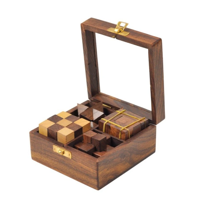 Coffret 4 Casse-tête Bois De Rose 8 Coffret 4 Casse-tête Bois De Rose – Image 6