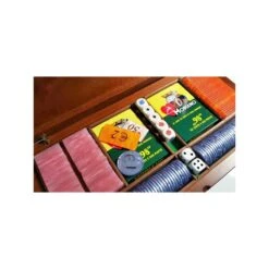 Coffret Jetons Et Dés Noyer Deluxe