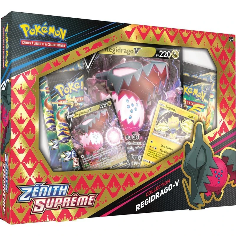 Coffret Pokémon Zénith Suprême : Regidrago-V 3 Coffret Pokémon Zénith Suprême : Regidrago-V