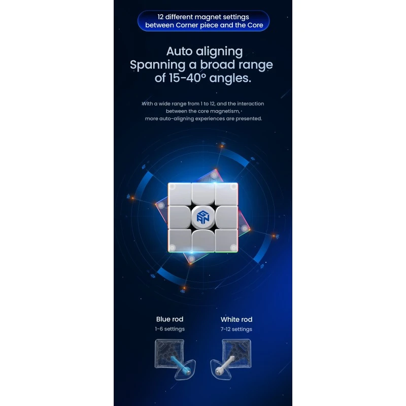 Cube 3x3 GAN 14 Maglev Magnétique 7 Cube 3x3 GAN 14 Maglev Magnétique – Image 5