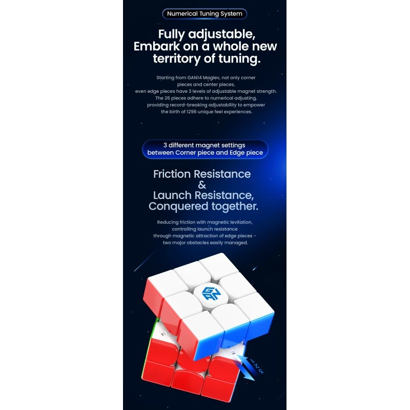 Cube 3x3 GAN 14 Maglev Magnétique 8 Cube 3x3 GAN 14 Maglev Magnétique – Image 6