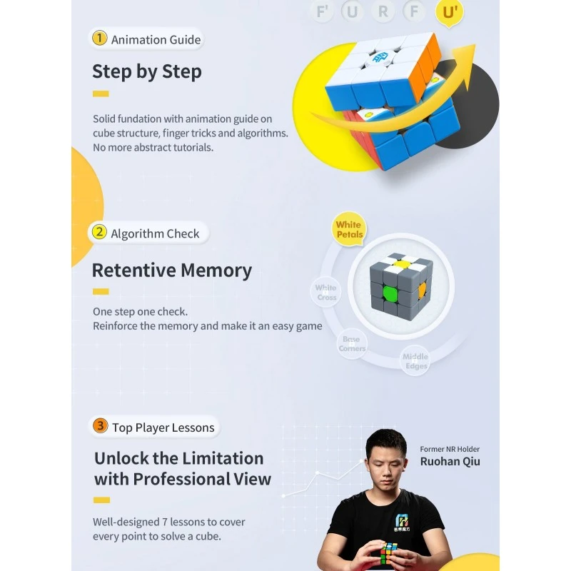 Cube 3x3 Gan 356 I Carry - Stickerless 8 Cube 3x3 Gan 356 I Carry - Stickerless – Image 6