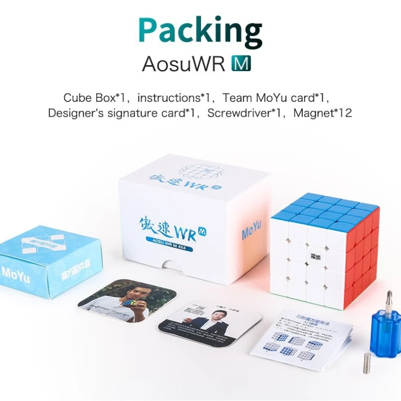 Cube 4x4 Aosu WR M - Magnétique Stickerless Moyu 5 Cube 4x4 Aosu WR M - Magnétique Stickerless Moyu – Image 3