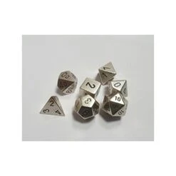 Dés MetalFinition Argent CHX (x7)