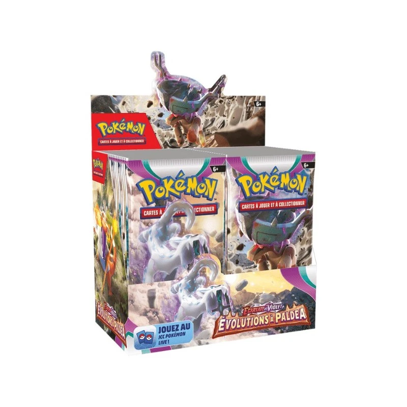 Display Boosters JCC Pokémon : Evolutions à Paldea (Ecarlate Et Violet) 3 Display Boosters JCC Pokémon : Evolutions à Paldea (Ecarlate Et Violet)