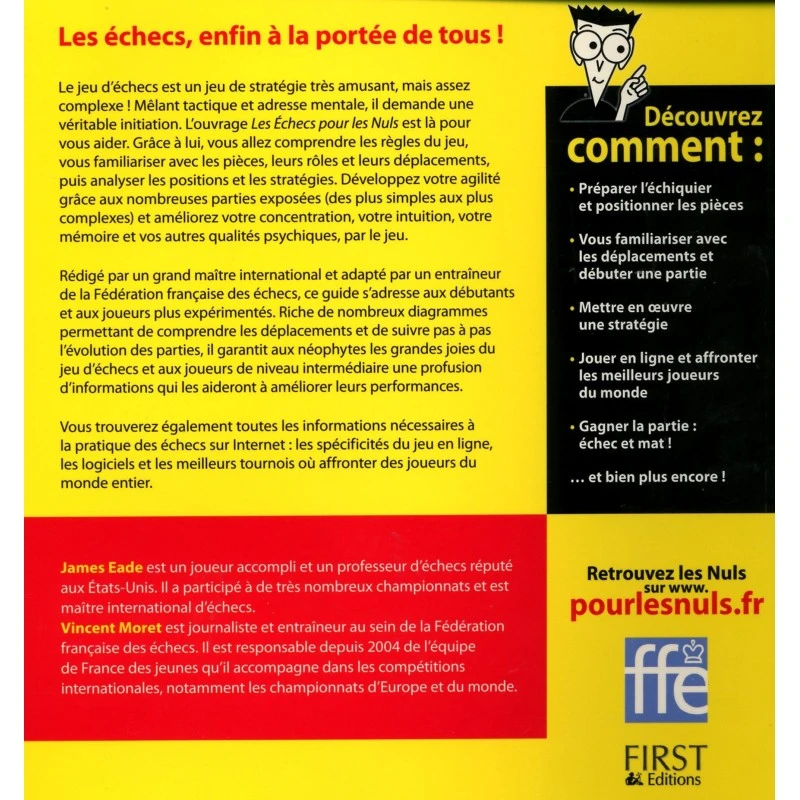 Eade & Moret - Echecs Pour Les Nuls Nouvelle édition 4 Eade & Moret - Echecs Pour Les Nuls Nouvelle édition – Image 2