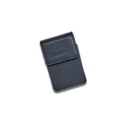 Etui En Cuir Véritable Pour Cartes à Jouer - Bleu Marine