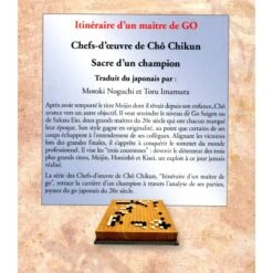 Itinéraire D'un Maître De Go - Sacre D'un Champion