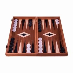 Jeu D'Echecs Et Backgammon 48cm Acajou