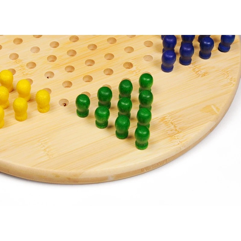 Jeu De Dames Chinoises Plateau Bambou 4 Jeu De Dames Chinoises Plateau Bambou – Image 2