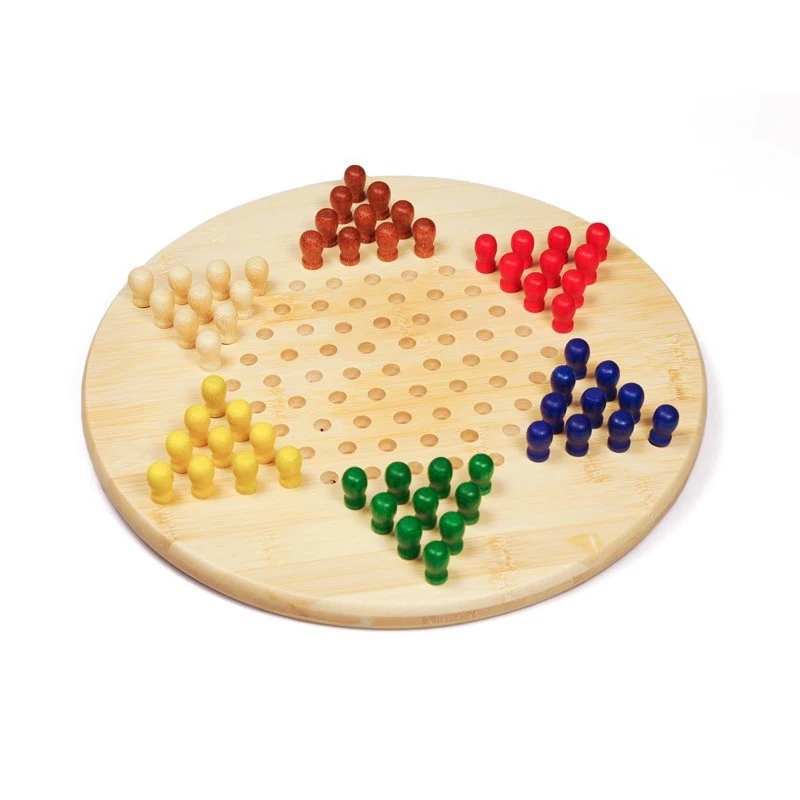 Jeu De Dames Chinoises Plateau Bambou 3 Jeu De Dames Chinoises Plateau Bambou