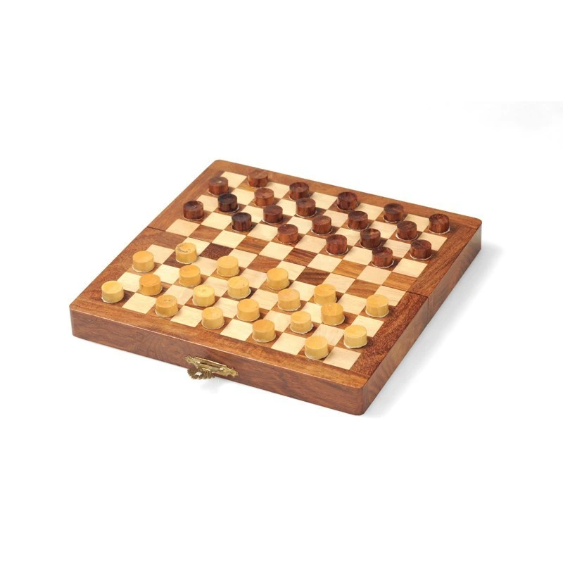Dames Françaises Et Backgammon Magnétique En Bois 20cm 7 Dames Françaises Et Backgammon Magnétique En Bois 20cm – Image 5