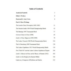 Kingston - Emanuel Lasker: A Reader 6 Kingston - Emanuel Lasker: A Reader -Variantes Boutique kingston emanuel lasker a reader 1