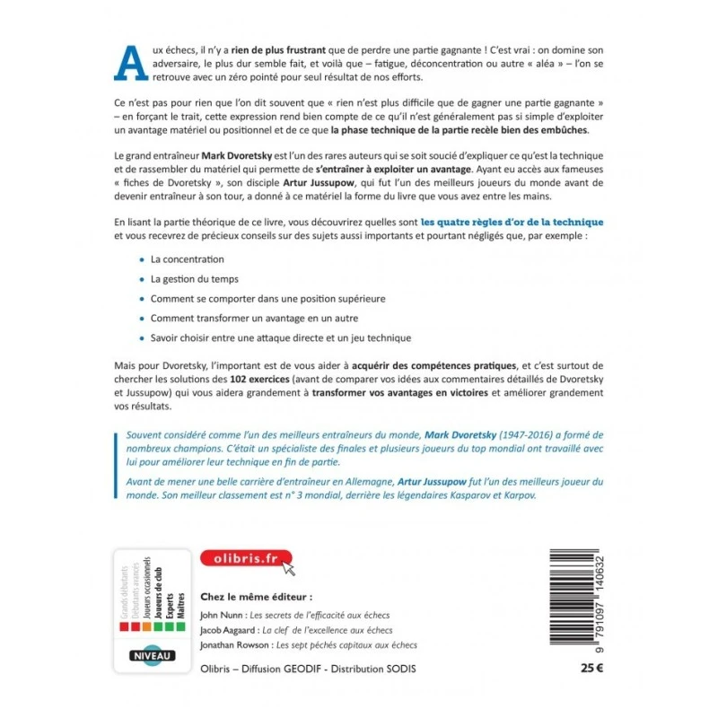 La Technique Aux échecs - Dvoretsky, Jussupow 4 La Technique Aux échecs - Dvoretsky, Jussupow – Image 2