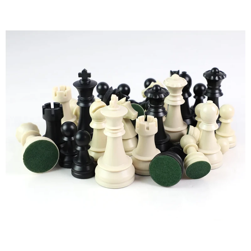 Pièces Echecs Plastique Lestées Design Standard - Taille 5 4 Pièces Echecs Plastique Lestées Design Standard - Taille 5 – Image 2