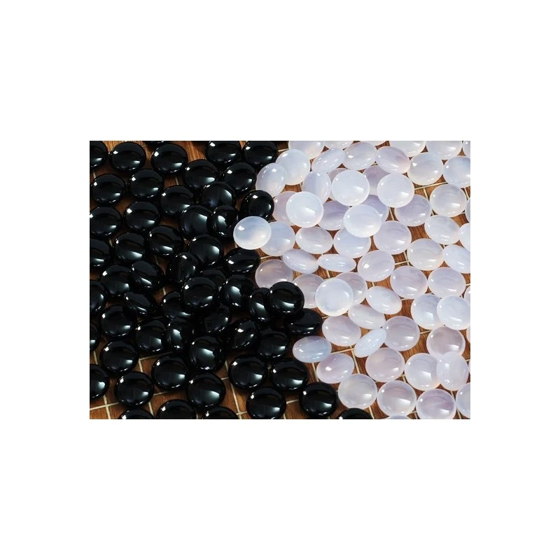 Pierres De Go En Agate 10mm 3 Pierres De Go En Agate 10mm