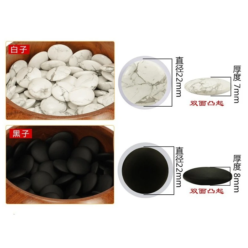 Pierres De Go Tradition à L'Encre Chinoise 4 Pierres De Go Tradition à L'Encre Chinoise – Image 2