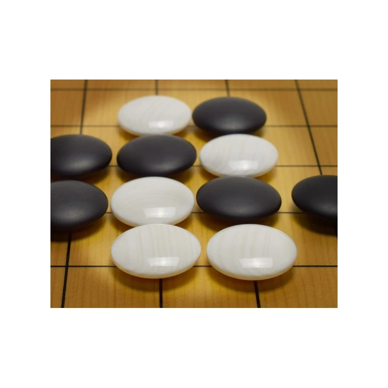 Pierres De Go Coquillage 8mm - Jitsuyo 3 Pierres De Go Coquillage 8mm - Jitsuyo