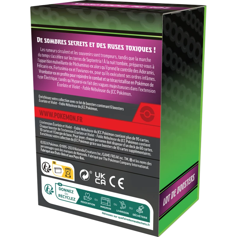 Pokemon Bundle Fable Nébuleuse (Boosters X6) 3 Pokemon Bundle Fable Nébuleuse (Boosters X6)