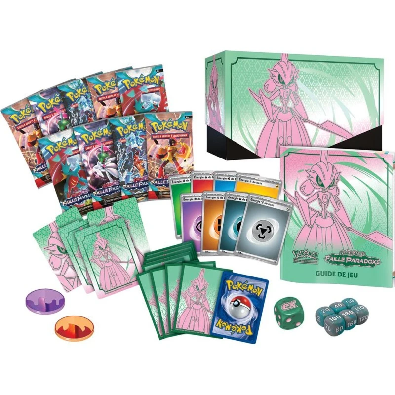 Pokémon Coffret Dresseur D'Elite - Faille Paradoxe EV04 Vert 3 Pokémon Coffret Dresseur D'Elite - Faille Paradoxe EV04 Vert