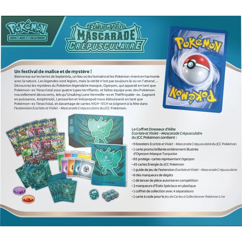 Pokémon Coffret Dresseur D'Elite : Mascarade Crépusculaire 5 Pokémon Coffret Dresseur D'Elite : Mascarade Crépusculaire – Image 3