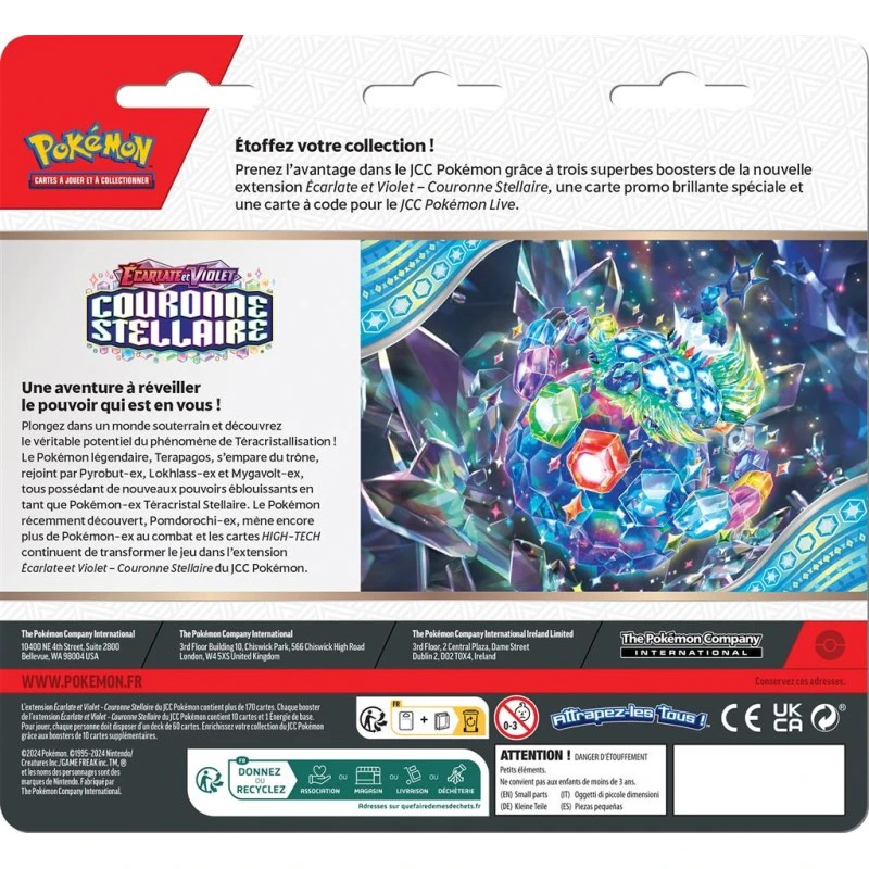 Pokemon Pack 3 Boosters EV07 : Couronne Stellaire 5 Pokemon Pack 3 Boosters EV07 : Couronne Stellaire – Image 3