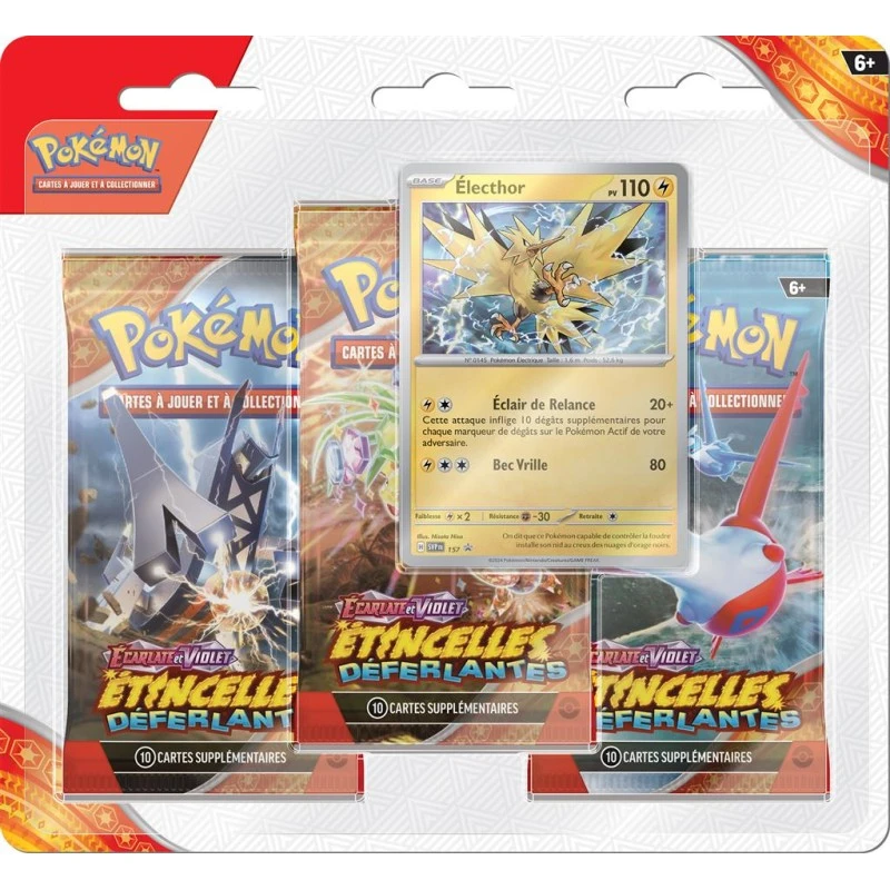Pokemon Tripack Etincelles Déferlantes EV08 4 Pokemon Tripack Etincelles Déferlantes EV08 – Image 2