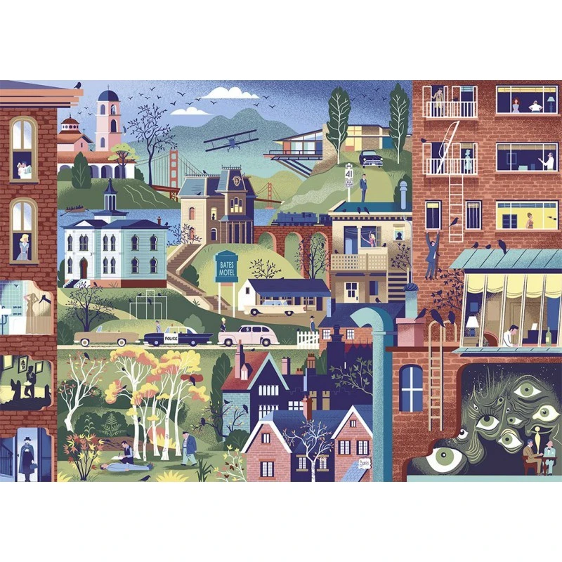 Puzzle 1000 Pièces - Alfred Hitchcock 3 Puzzle 1000 Pièces - Alfred Hitchcock