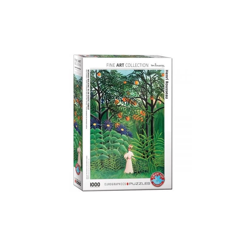 Puzzle 1000 Pièces -Femme Se Promenant Dans Une Forêt Exotique De Rousseau 4 Puzzle 1000 Pièces -Femme Se Promenant Dans Une Forêt Exotique De Rousseau – Image 2