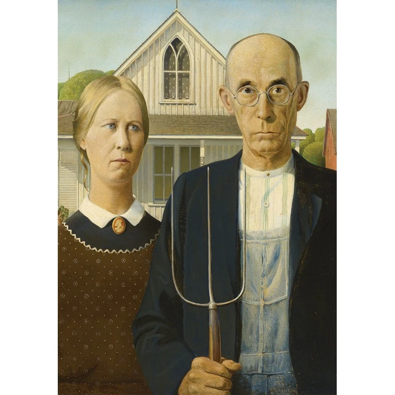 Puzzle 1000 Pièces - Grant Wood : American Gothic 3 Puzzle 1000 Pièces - Grant Wood : American Gothic
