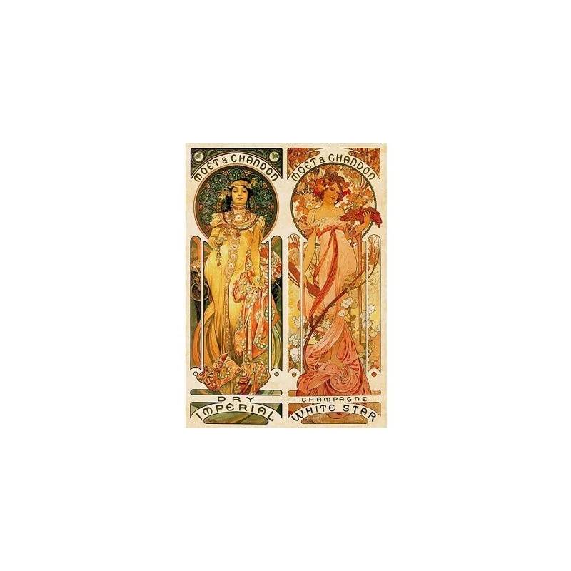 Puzzle 1000 Pièces - Moët Chandon Champagne De Mucha 3 Puzzle 1000 Pièces - Moët Chandon Champagne De Mucha