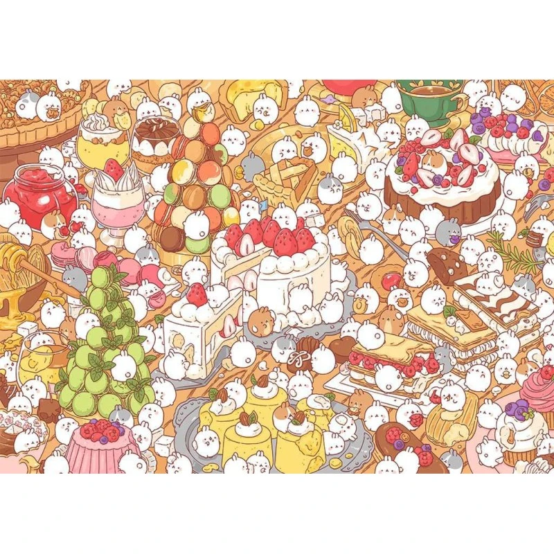 Puzzle 1000 Pièces - Molang : Desserts Gourmands 3 Puzzle 1000 Pièces - Molang : Desserts Gourmands
