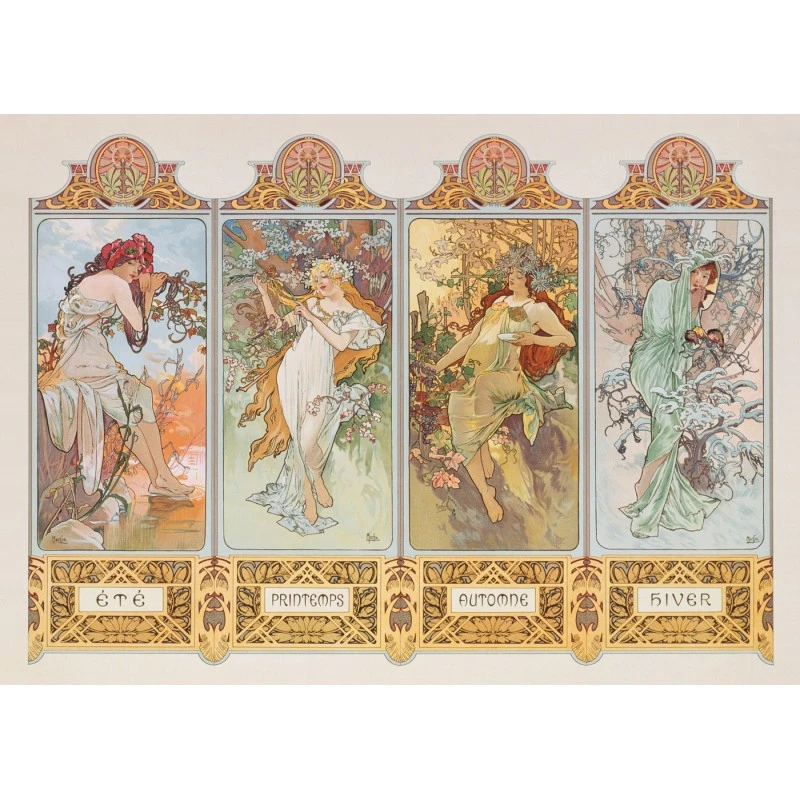 Puzzle 1000 Pièces Les Quatre Saisons - Mucha (greatmuseum) 3 Puzzle 1000 Pièces Les Quatre Saisons - Mucha (greatmuseum)